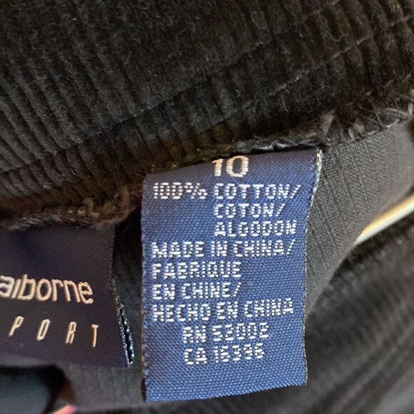 Liz Claiborne- black corduroy mini skirt- Size 10 - Picture 5 of 6